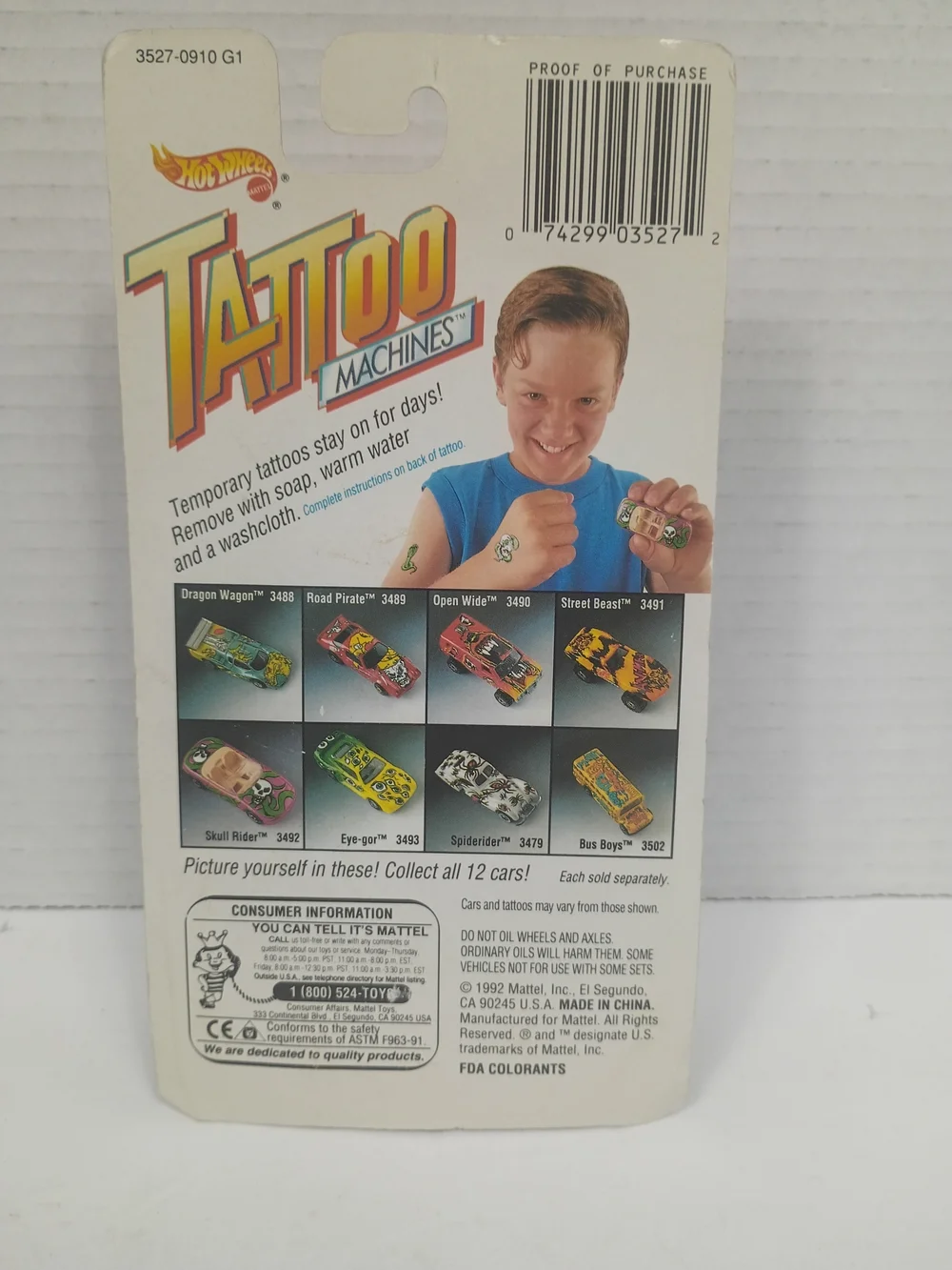 1993 Hot Wheels Tattoo Machines Ammo Sting Rod